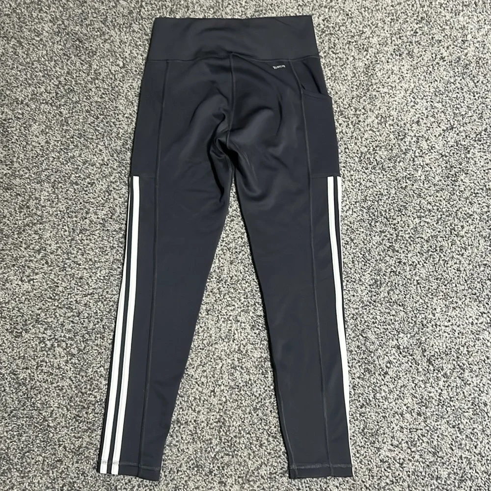 🌸4/$20🌸Adidas Climalite Black Leggings Size Medium EUC - Picture 2 of 6